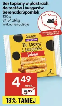 Delikatesy Centrum Ser topiony w plastrach do tostów i burgerów Serenada Spomlek oferta