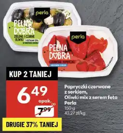 Delikatesy Centrum Papryczki czerwone z serkiem, oliwki mix z serem feta Perla oferta