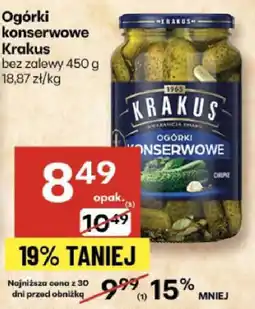 Delikatesy Centrum Ogórki konserwowe Krakus bez zalewy oferta