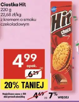 Delikatesy Centrum Ciastka Hit z kremem o smaku czekoladowym oferta