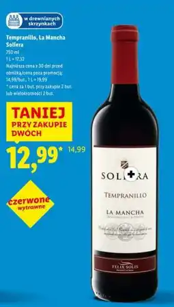 Lidl Tempranillo, La Mancha Soliera oferta