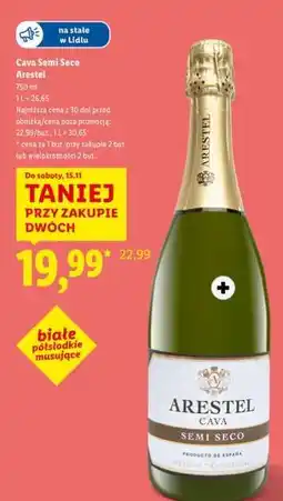 Lidl Cava Semi Seco Arestel oferta