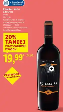 Lidl Primitivo Merlot Ad Bestias oferta