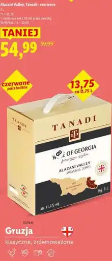 Lidl Alazani Valley, Tanadi - czerwone oferta