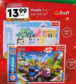 Biedronka Puzzle 3 w 1 lub 100 el oferta