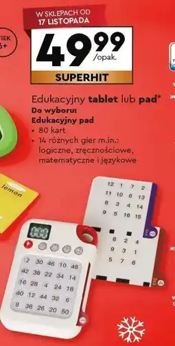 Biedronka Edukacyjny tablet lub pad oferta