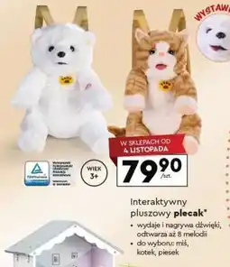 Biedronka Interaktywny pluszowy plecak oferta