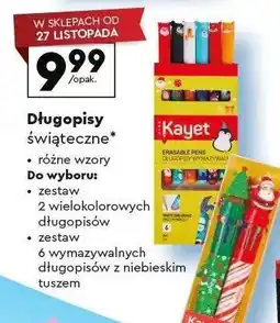 Biedronka Długopisy świąteczne oferta