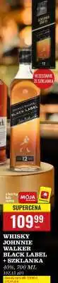 Biedronka WHISKY JOHNNIE WALKER BLACK LABEL + SZKLANKA oferta