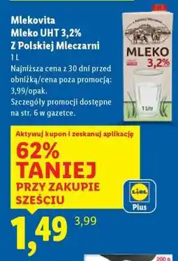 Lidl Mlekovita Mleko UHT 3,2% oferta