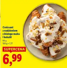 Lidl Croissant z nadzieniem z białego maku i bakalii oferta