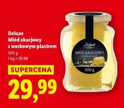 Lidl DELUXE Miód akacjowy z woskowym plastrem oferta