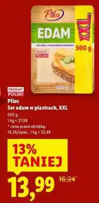 Lidl PILOS Ser edam w plastrach, XXL oferta