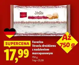 Lidl Favorina Strucla drożdżowa z nadzieniem marcepanowym oferta