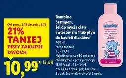 Lidl Bambino Szampon, żel do mycia ciała i włosów 2 w 1 lub płyn do kąpieli dla dzieci oferta