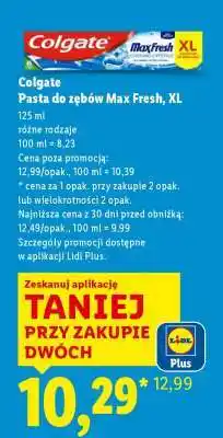 Lidl Colgate Pasta do zębów Max Fresh, XL oferta