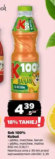 Netto Sok 100% Kubuś oferta