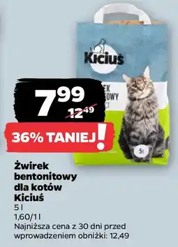 Netto Żwirek bentonitowy dla kotów Kiciuś oferta