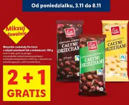 Lidl Czekolada biała z całymi orzechami laskowymi Fin Carre oferta