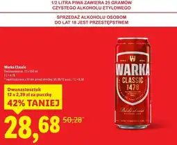Lidl Piwo Warka oferta