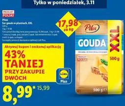 Lidl Ser gouda plastry Pilos oferta