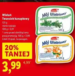 Lidl Twarożek z kurkami i cebulką Wieluń Mój Ulubiony oferta