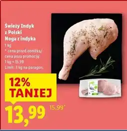 Lidl Noga z indyka Świeży Indyk Z Polski oferta
