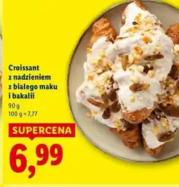 Lidl Croissant z nadzieniem białego maku i bakalii oferta