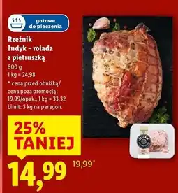 Lidl Rolada z indyka pietruszką Rzeźnik Codzienna Dostawa oferta