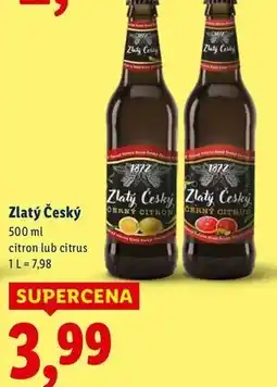 Lidl Piwo Zlaty Cesky Cerny Citrus oferta