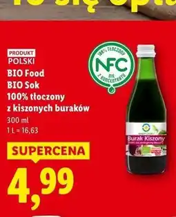 Lidl Sok z buraków kiszonych Bio Food oferta