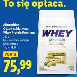 Lidl Odżywka białkowa chocolate Allnutrition Whey Delicious oferta