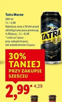 Lidl Piwo Tatra Mocne oferta