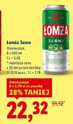 Lidl Piwo Łomża Jasne (Dawniej Export) oferta