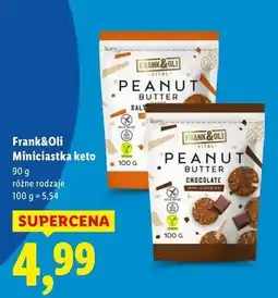 Lidl Mini ciasteczka peanut butter salted caramel Frank&Oli oferta