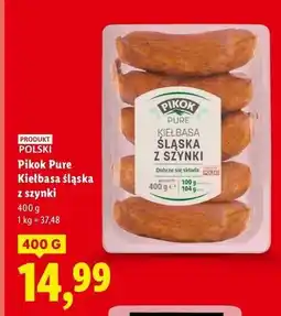 Lidl Kiełbasa śląska z szynki Pikok Pure oferta
