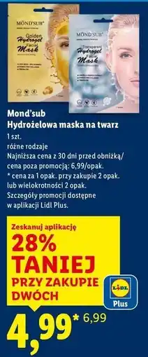 Lidl Maseczka do twarzy srebrna Mond'sub oferta