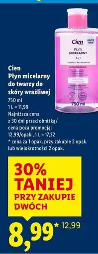 Lidl Płyn micelarny 3w1 Cien oferta