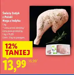 Lidl Świeży Indyk z Polski - noga Lidl oferta