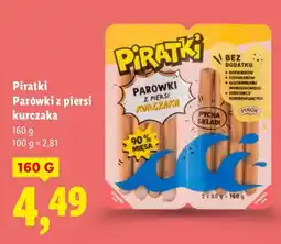 Lidl Parówki z piersi kurczaka Piratki oferta