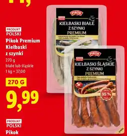 Lidl Kiełbaski z szynki białe Pikok Premium oferta