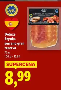 Lidl Szynka serrano gran reserva Deluxe oferta
