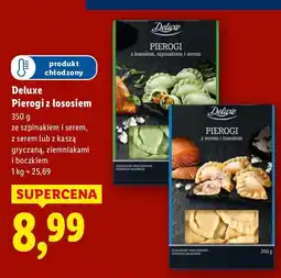 Lidl Pierogi z łososiem ze szpinakiem i serem Deluxe oferta