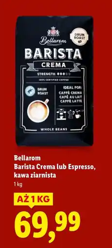Lidl Kawa ziarnista Barista Crema 1 kg Bellarom oferta