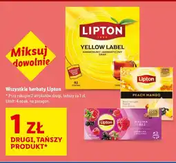 Lidl Herbata wszystkie rodzaje Lipton oferta