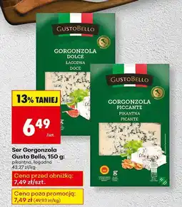Biedronka Ser Gorgonzola łagodna Gusto Bello oferta