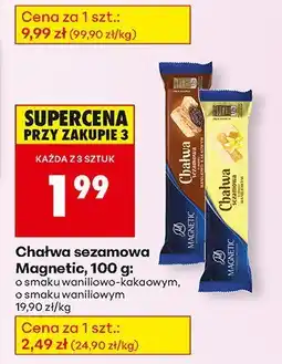 Biedronka Chałwa sezamowa o smaku waniliowym Magnetic oferta