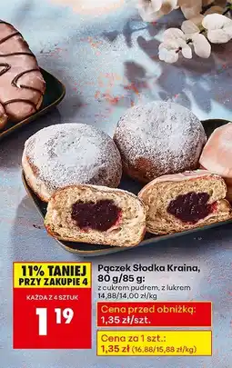 Biedronka Pączek z cukrem pudrem Słodka Kraina oferta