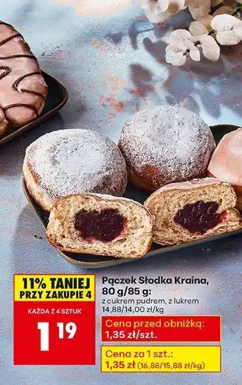 Biedronka Pączek z cukrem pudrem Słodka Kraina oferta