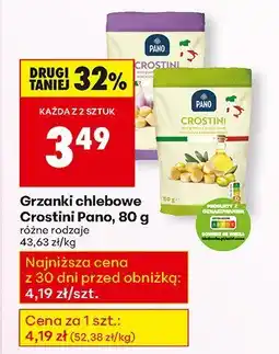 Biedronka Grzanki chlebowe różne rodzaje Crostini Pano oferta